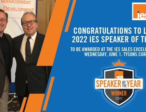 Institute for Excellence in Sales Announces 2022 Sales Speaker of the Year is Lee Salz